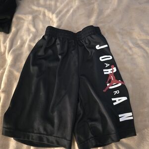 Jordan Kids Black and White Logo Shorts